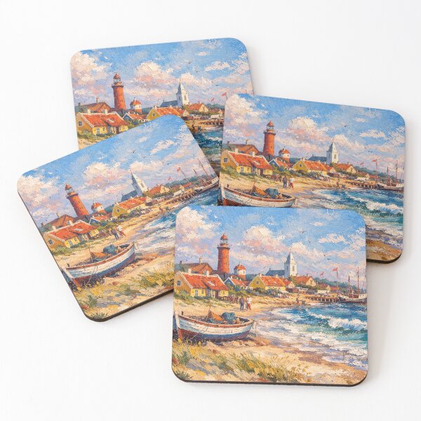 Item preview, Skagen in Denmark painting – a winter scene in this beautiful European place. designed and sold by GalleryKauffeld.