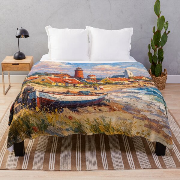 Item preview, Skagen in Denmark painting – a winter scene in this beautiful European place. designed and sold by GalleryKauffeld.