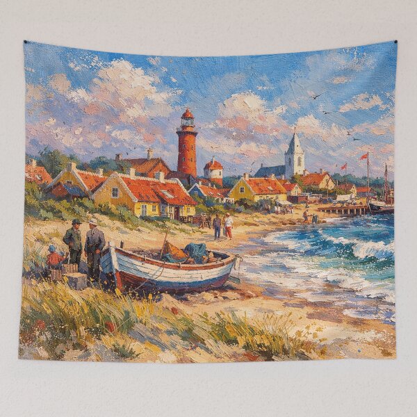 Artikelvorschau, Gemälde aus Skagen in Dänemark – eine Winterszene an diesem wunderschönen europäischen Ort. entworfen und verkauft von GalleryKauffeld.