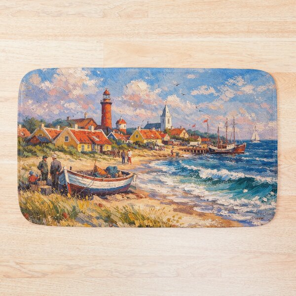 Item preview, Skagen in Denmark painting – a winter scene in this beautiful European place. designed and sold by GalleryKauffeld.