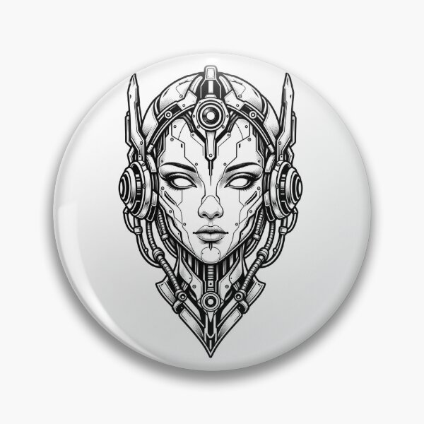 Item preview, Futuristic Cybernetic Android Portrait designed and sold by AuudiVasustudio.
