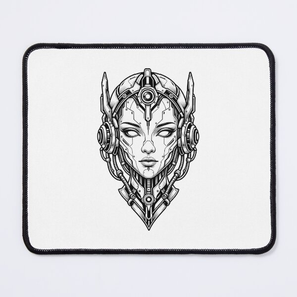 Item preview, Futuristic Cybernetic Android Portrait designed and sold by AuudiVasustudio.