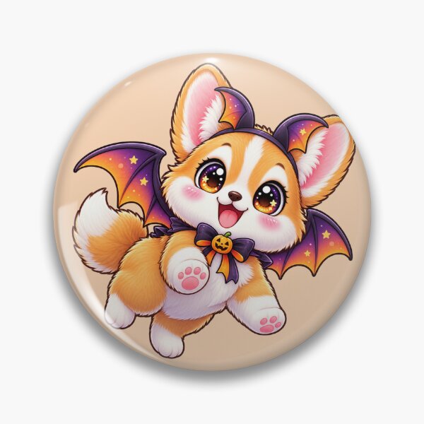 Item preview, Kawaii Corgi Bat Wings Sticker Art – Cute Chibi Halloween Illustration designed and sold by MagicMakerPh.
