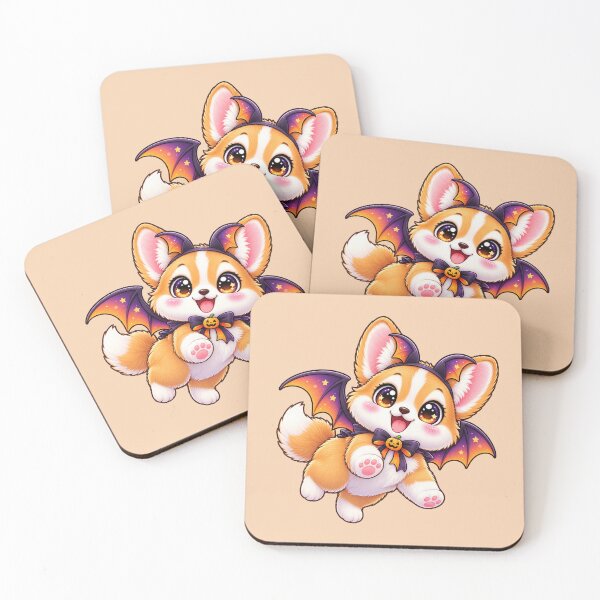 Item preview, Kawaii Corgi Bat Wings Sticker Art – Cute Chibi Halloween Illustration designed and sold by MagicMakerPh.