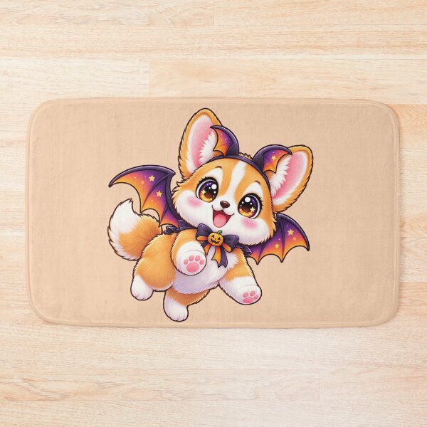 Item preview, Kawaii Corgi Bat Wings Sticker Art – Cute Chibi Halloween Illustration designed and sold by MagicMakerPh.