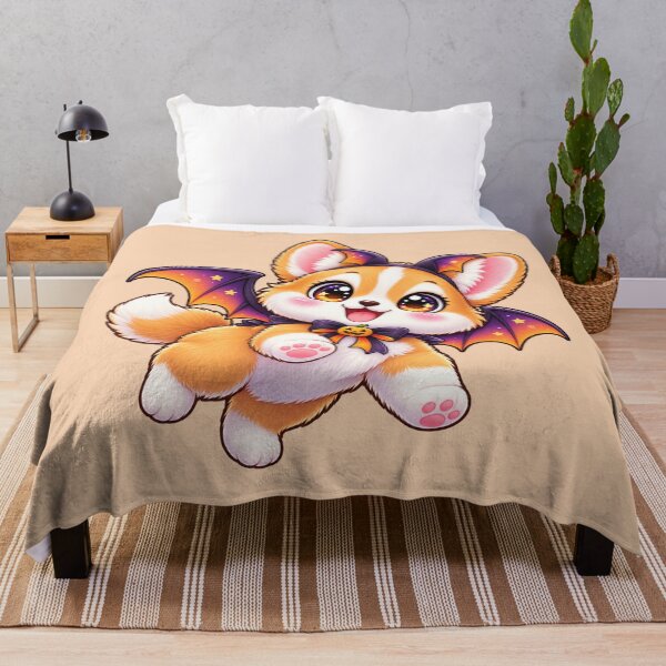 Item preview, Kawaii Corgi Bat Wings Sticker Art – Cute Chibi Halloween Illustration designed and sold by MagicMakerPh.