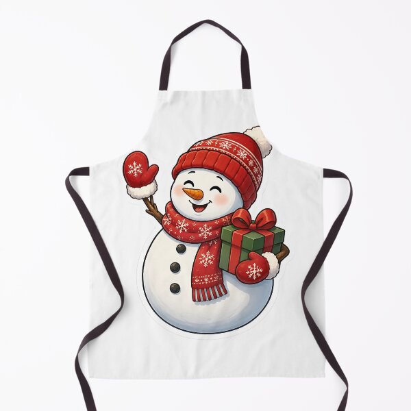 Item preview, Cheerful Christmas Snowman Holding Gift designed and sold by Jaideep Walia.