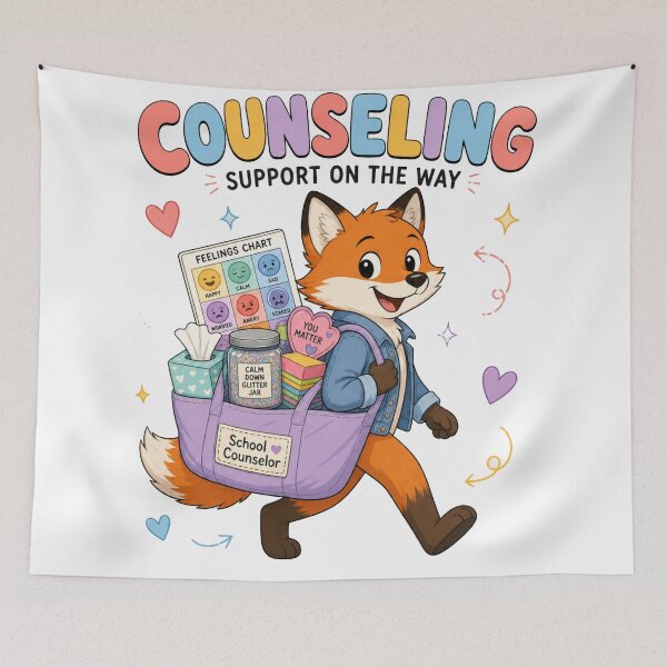 Item preview, School Counselor Fox Support Shirt designed and sold by MOCH- ART.