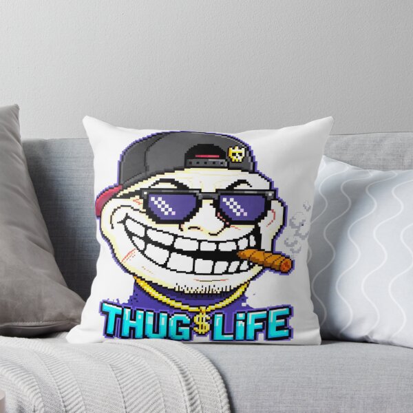 Item preview, Thug Life Troll Face Pixel Art Meme Graphic Sticker  designed and sold by zenithdecalco.