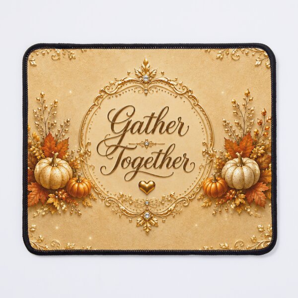 Item preview, Gather Together Thanksgiving Mug – Elegant Golden Fall Pumpkin Design designed and sold by HO•Designs.