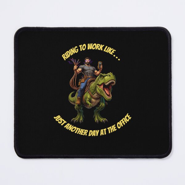 Item preview, Funny Electrician Riding T-Rex To Work - Sparky Gift for Men designed and sold by UTkiKK.