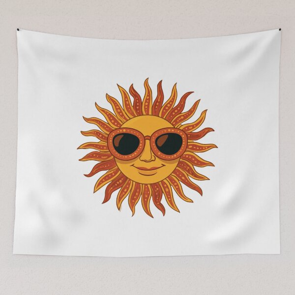 Item preview, Groovy 70s Smiling Sun Retro Sunglasses designed and sold by TrendyGalaxy.