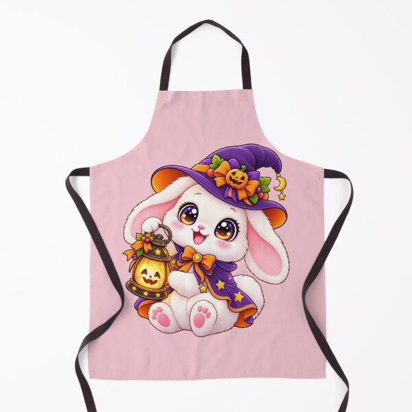 Item preview, Kawaii Bunny with Lantern Sticker Art – Cute Chibi Halloween Illustration designed and sold by MagicMakerPh.