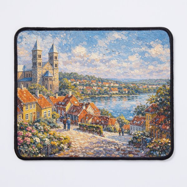 Item preview, A painting of Viborg, Denmark – A Beautiful village in Europe. designed and sold by GalleryKauffeld.