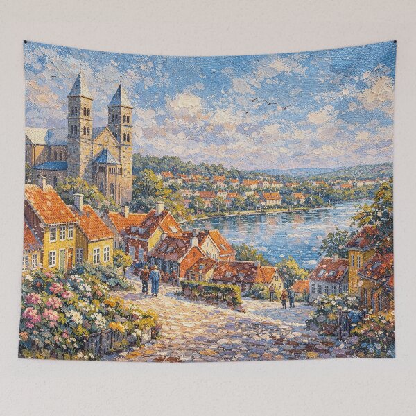 Item preview, A painting of Viborg, Denmark – A Beautiful village in Europe. designed and sold by GalleryKauffeld.
