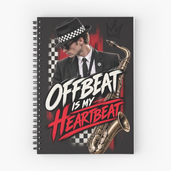 Item preview, Offbeat Is My Heartbeat – Ska Saxophone Rude Boy designed and sold by rude vibes shop.