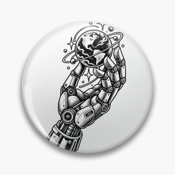 Item preview, Robot Hand Holding Earth designed and sold by AuudiVasustudio.