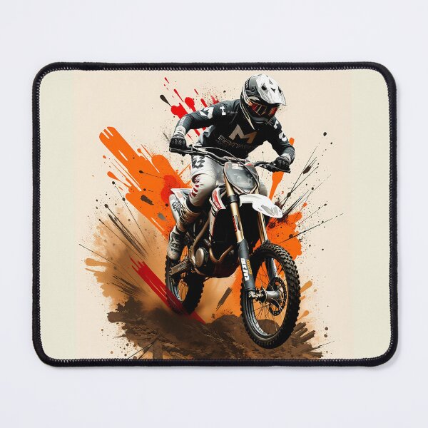 Item preview, Aggressive Hard Enduro Dirt Bike Splatter Art Graphic Illustration designed and sold by RevUpDesign.