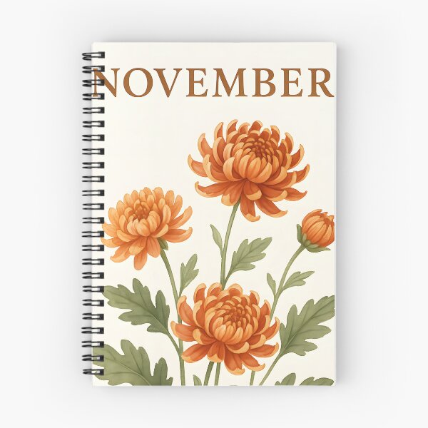 Item preview, November Chrysanthemum Birth Flower, Vintage Botanical Floral Wall Art designed and sold by NarjaShop.