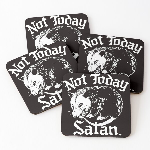 Item preview, Not Today Satan Funny Possum Christian Jesus designed and sold by valery-kenz.