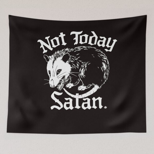 Item preview, Not Today Satan Funny Possum Christian Jesus designed and sold by valery-kenz.