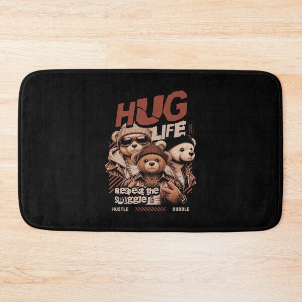 Item preview, Hug Life Hustle Cuddle Streetwear Bear Design designed and sold by EthosWear.