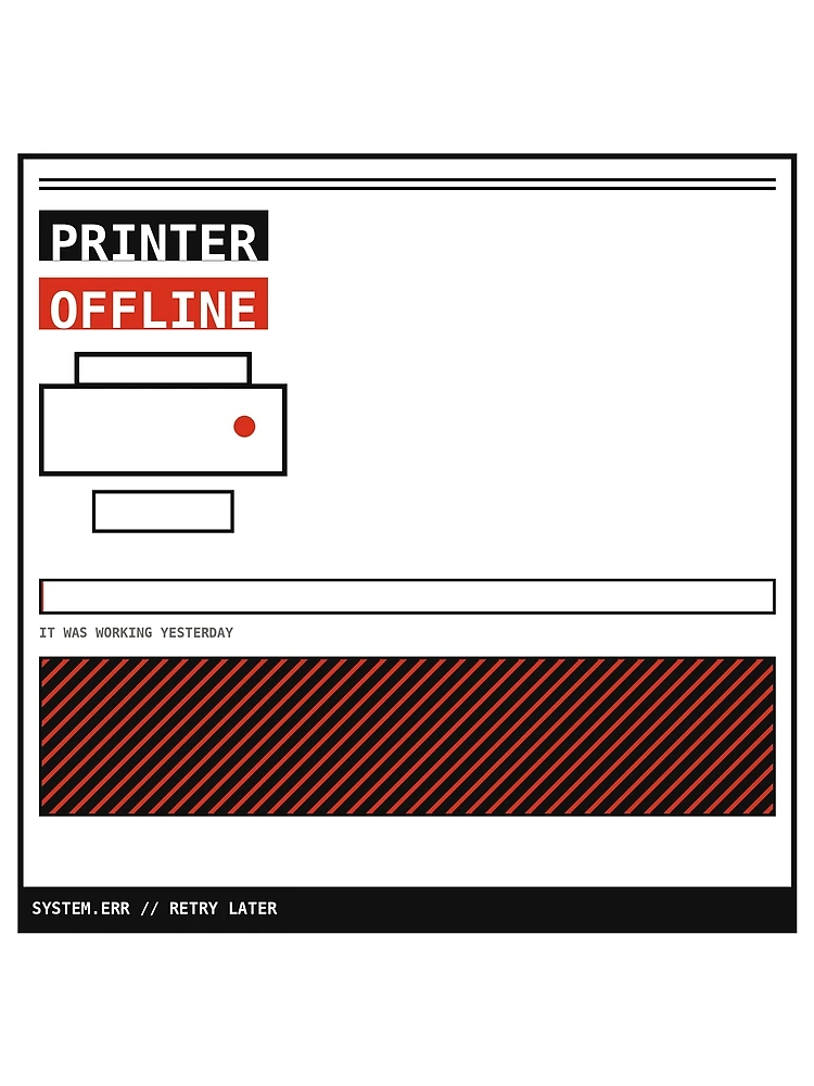 Thumbnail 3 of 3, Scarf, Printer Offline Relatable Sticker designed and sold by PlusScanner.