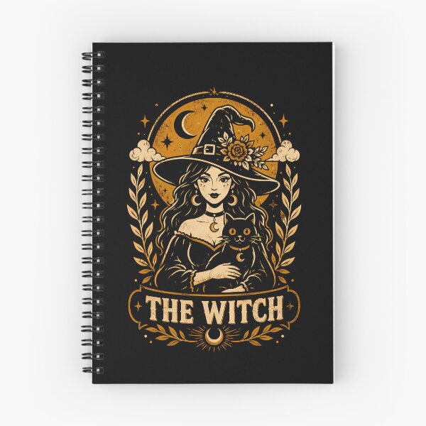 Item preview, Enchanting witch with cat and celestial elements halloween designed and sold by rafaeltto.