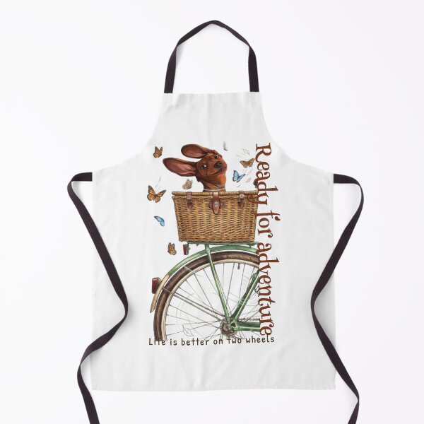 Item preview, Ready for Adventure Dachshund on Bicycle Artwork designed and sold by IvanaIka.