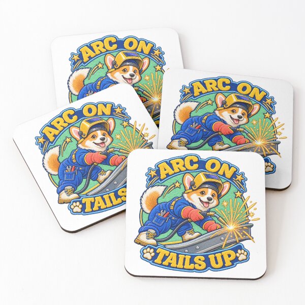 Item preview, Arc On Tails Up Corgi Welder – Labor Day Faux Chenille Patch designed and sold by Jaani-T.