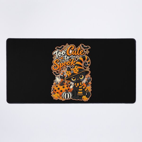Item preview, Noxie the Black Cat – Too Cute to Spook Halloween Witch designed and sold by ArtByBoya.