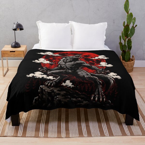 Item preview, Fierce werewolf howling at the blood moon designed and sold by rafaeltto.