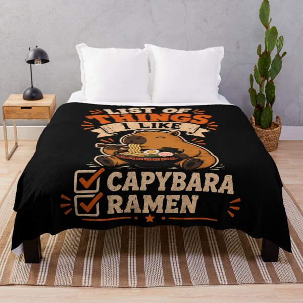 Item preview, Cute capybara enjoying ramen design designed and sold by rafaeltto.