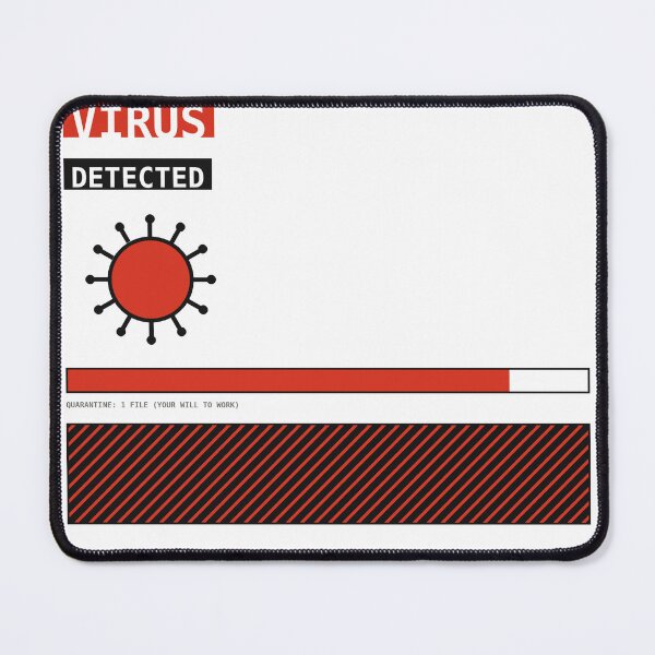 Item preview, Virus Detected Quarantine Sticker designed and sold by PlusScanner.