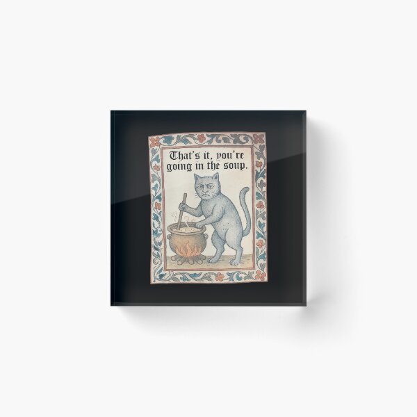 Item preview, Medieval Cat Goes In The Soup  designed and sold by Loopdrawings.