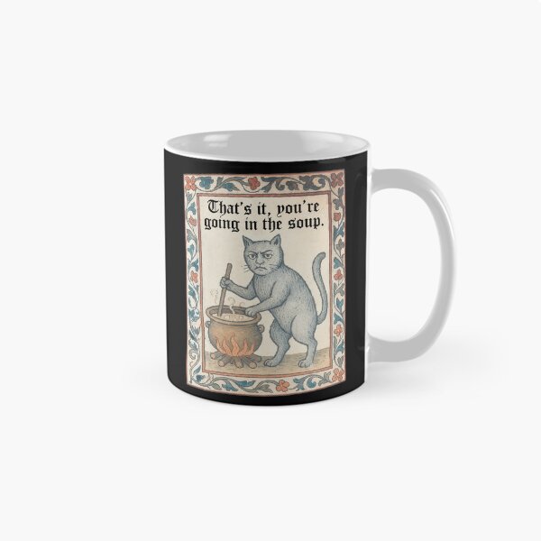 Item preview, Medieval Cat Goes In The Soup  designed and sold by Loopdrawings.