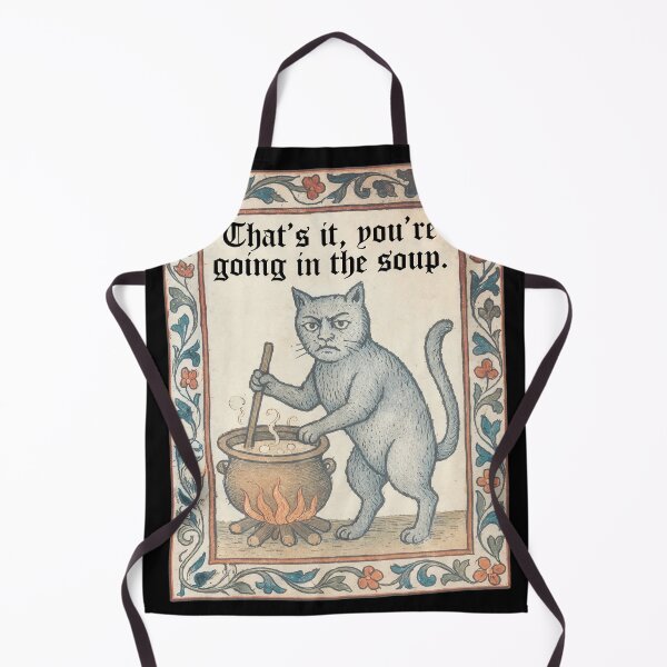 Item preview, Medieval Cat Goes In The Soup  designed and sold by Loopdrawings.