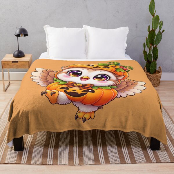 Item preview, Kawaii Pumpkin Baby Owl Sticker Art – Cute Chibi Halloween Illustration designed and sold by MagicMakerPh.