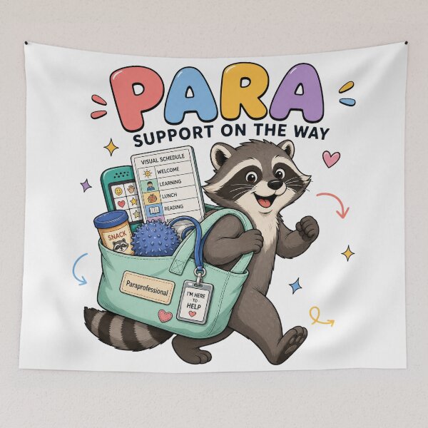 Item preview, Paraprofessional Raccoon Support  designed and sold by MOCH- ART.
