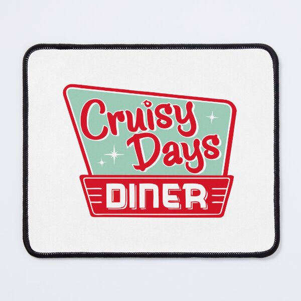 Item preview, Cruisy Days Diner Retro 50s Vintage Sign Logo designed and sold by mjowsc.