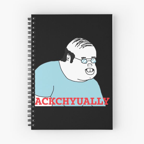 Item preview, Ackchyually Pedantic Guy Meme Illustration designed and sold by Loopdrawings.