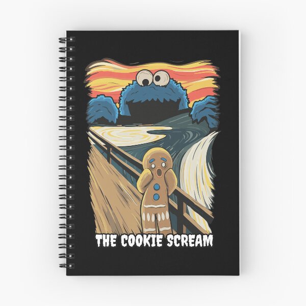 Item preview, Cookie Monster Screams Over Gingerbread Man Art designed and sold by Loopdrawings.