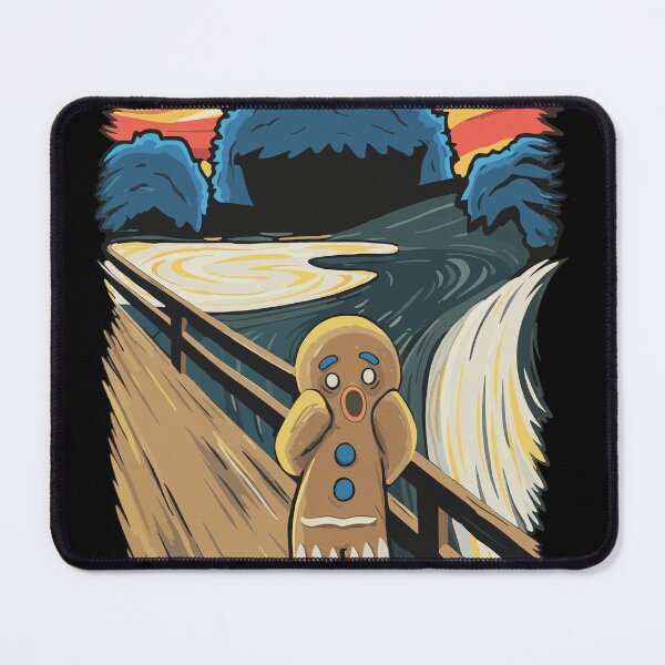 Item preview, Cookie Monster Screams Over Gingerbread Man Art designed and sold by Loopdrawings.