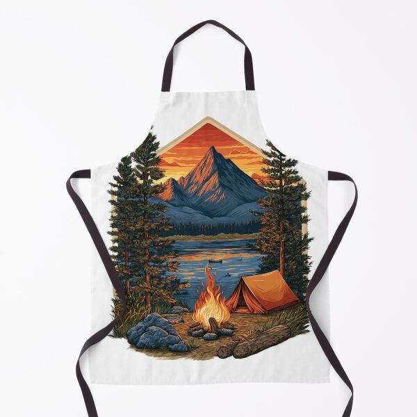 Item preview, Vintage Outdoor Camping Scene Mountain Adventure designed and sold by TrendyGalaxy.