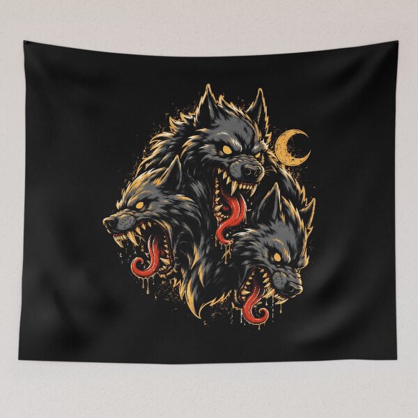 Item preview, Fierce Three-Headed Wolf Design Halloween designed and sold by rafaeltto.