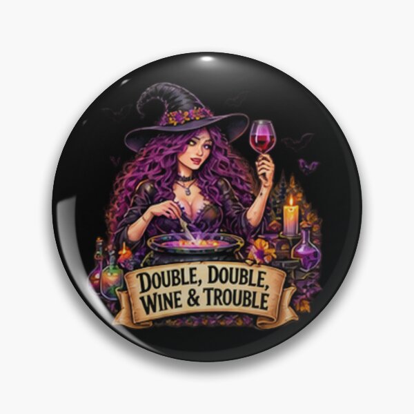 Item preview, Double Double Wine & Trouble – Witchy Halloween designed and sold by LosthopeCreations.