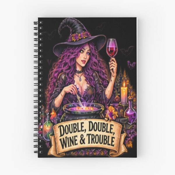 Item preview, Double Double Wine & Trouble – Witchy Halloween designed and sold by Losthope Creations.