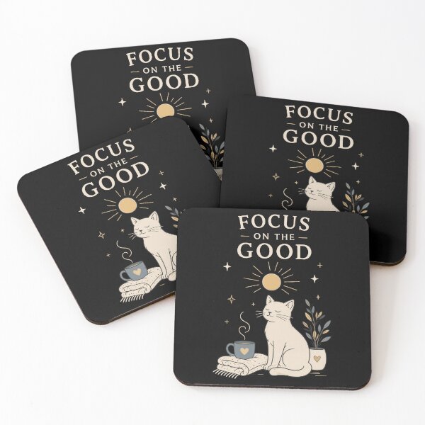 Item preview, Focus On The Good Cat Coffee Plant Sunshine designed and sold by markymaarty.
