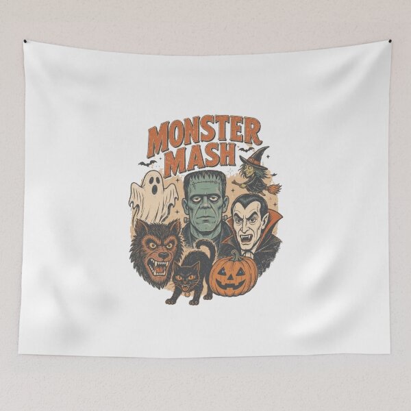 Item preview, Monster Mash Retro Halloween Vintage Monster designed and sold by roartusa.