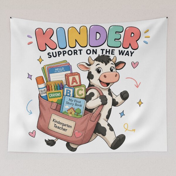 Item preview, Kindergarten Teacher Cow Support  designed and sold by MOCH- ART.